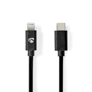 Nedis CCGP39650BK20 Lightning-kabel 2 m Svart