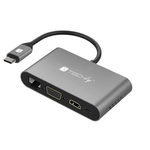 Techly IADAP USB31-DOCK3-Adapter: HDMI, RJ-45, USB 3.2 Gen 1 (3.1 Gen 1), VGA