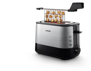 Philips Viva Collection HD2635/90 toster 7 2 kaw. 950 W Czarny, Tytan