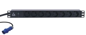 Lanview LVR261871D Stromverteilereinheit (PDU) mit 8 Netzwerkanschlüssen, 1U, schwarz