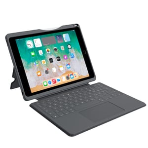 DEQSTER 90-2000012 tangentbord för mobila enheter, QWERTZ, tyska, Smart Connector, grå