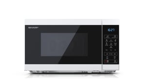 Sharp YC-MS02E-W kuchenka mikrofalowa Czarny, Biały Mikrofalówka Solo Blat 20 l 800 W