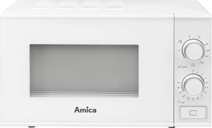 Amica AMGF17M1GW Mikrowelle, weiß, Mikrowelle mit Grillfunktion, Einbau, 17 l, 700 W