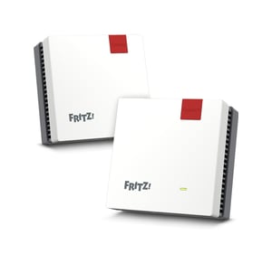 Mesh Set 20003112 – Dual-Band-WLAN-Mesh-System (2,4 GHz/5 GHz), Wi-Fi 6 (802.11ax), rot, weiß, für den Innenbereich