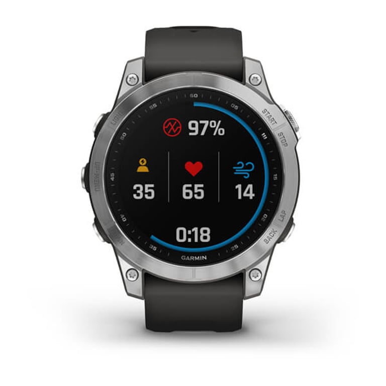 фото Смарт-годинник Garmin Fenix 7 Silver with Graphite Band (010-02540-00/01)