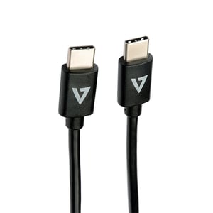 V7 V7USB2C-1M USB Cable, USB 2.0, USB-C, 0.48 Gbit/s, Black