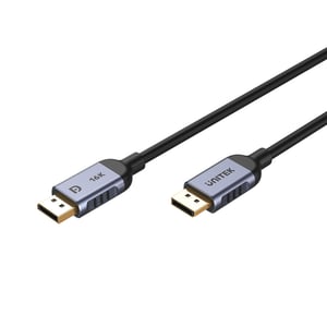 UNITEK C1626GY01-1M kabel DisplayPort Czarny, Szary