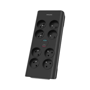 Philips SPN7080BA/60 Überspannungsschutz Schwarz 8 x Netzsteckdose 2 m
