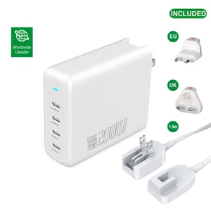 4smarts 544200 strömadapter/omformare, inomhus, 10 W, vit