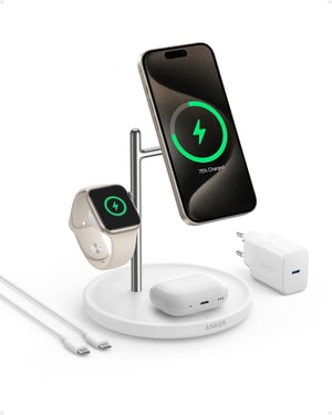 Anker MagGo Uniwersalne Biały USB Bezprzewodowe ładowanie Szybkie ładowanie Wewnętrzna