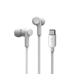 Belkin ROCKSTAR Kopfhörer, kabelgebunden, In-Ear, Telefonie/Musik, USB Type-C, Weiß