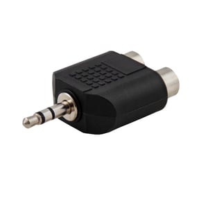 Savio CLS-19 przejściówka do kabli 1x mini Jack 3.5mm 2x RCA Czarny