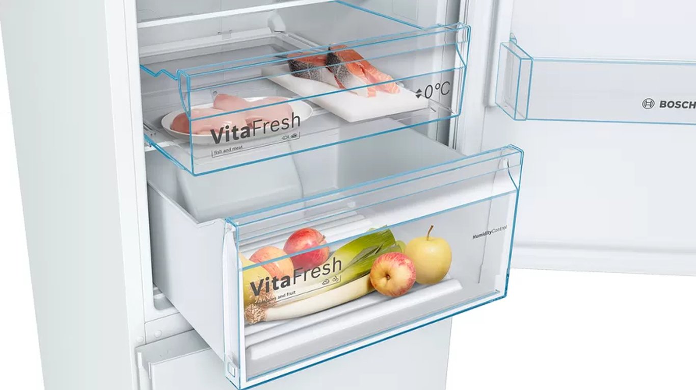 Bosch Serie 4 KGN36VWED lodówko-zamrażarka Wolnostojący 326 l Biały