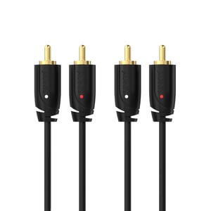 Sinox SXA04201 kabel audio 1 m 2 x RCA Czarny