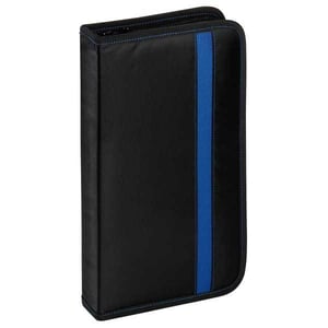 Vivanco 31791 CD-Hüllen mit Klappe für 48 CDs, schwarz, blau