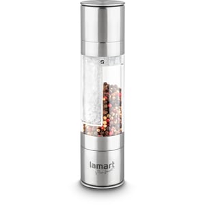Lamart LT7014 Spice Grinder Salt and Pepper Grinder Stainless Steel, Transparent