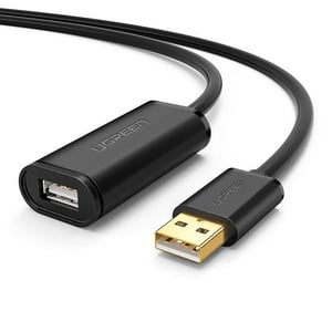 Ugreen 10324 USB 2.0 Cable, 20 m, USB-A, 0.48 Gbit/s, Black