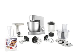 Tefal Masterchef Gourmet QB813D Küchenmaschine 1500 W 6,7 l Metallic, Edelstahl