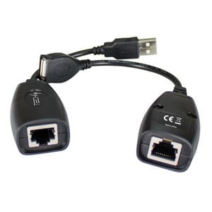 Techly IUSB-EXTENDTY5 USB-zu-RJ-45-Kabeladapter, schwarz