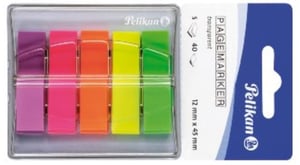 Pelikan Pagemarker 132 Flexible Bookmark Green, Orange, Pink, Purple, Yellow 200 pcs.