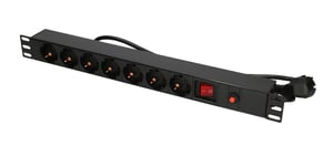 Extralink Listwa zasilająca EXPDU7EU SW 19" 1U, 7 gniazd EU, z wyłącznikiem, 2m