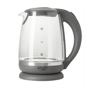 Adler AD 1286 Electric Kettle, 2 L, 2200 W, Gray, Transparent