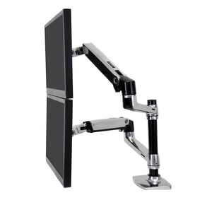 Ergotron LX Series Dual Stacking Arm 61 cm (24") Biurko Srebrny