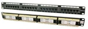 LogiLink 19-Zoll-Patchpanel CAT6 mit 24 Anschlüssen