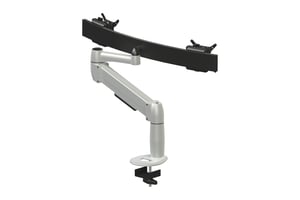 BakkerElkhuizen Space-arm Beam Dual 61 cm (24") Skrivbord Silver