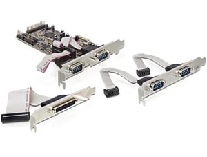 DeLOCK PCI Express card: 4 x serial, 1 x parallel adapter