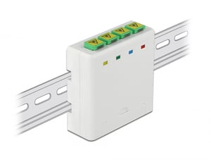 DeLOCK Glasfaserverbindung für DIN-Schiene, 4 x SC Simplex oder LC Duplex