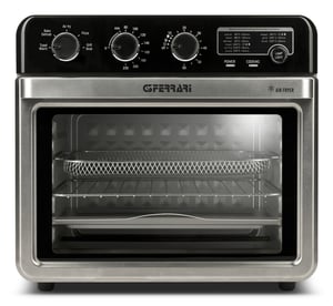 G3 Ferrari G1022100 Heißluftfritteuse, Einzelgerät, 32 l, Standgerät, 2000 W, schwarz, Edelstahl