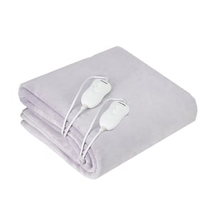 Adler AD 7426 Electric Blanket 60 W Electric Bed Warmer, Gray Fleece, Polyester