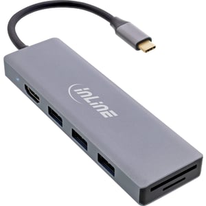 InLine 33271O huby i koncentratory USB 3.2 Gen 1 (3.1 Gen 1) Type-C 5000 Mbit/s Szary