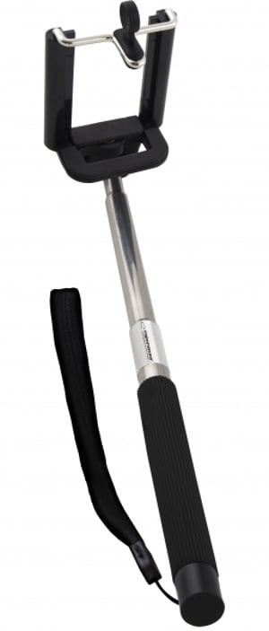 Esperanza EMM107 selfie-pinne för smartphone, aluminium, svart