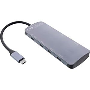 InLine 35392C huby i koncentratory USB Type-C 10000 Mbit/s Szary