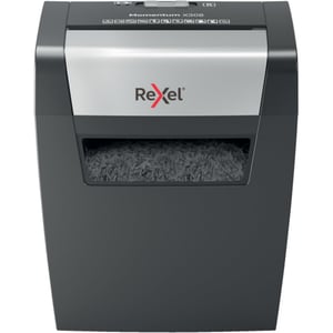 Rexel Momentum X308 dokumentförstörare, skärande fragmentering, 70 dB, svart, grå
