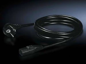 Rittal DK 7200.210 Czarny 1,8 m Wtyczka zasilająca typu D