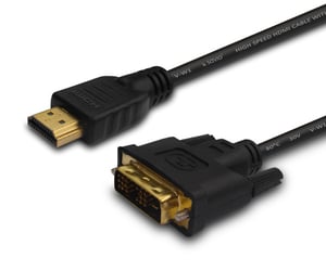 Savio CL-10 Kabeladapter 1,5 m DVI-HDMI Typ A (Standard) Schwarz