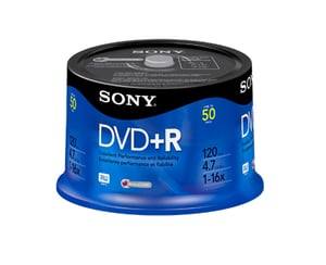 Sony DVD+R 16x, 50 4,7 GB 50 szt.