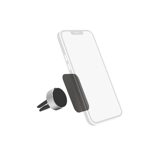 Hama Magnet Alu Passive Mount for Cell Phone/Smartphone, Black, Metallic
