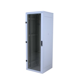 Triton 19" Delta S rack 18U/600x600, glass gray Freestanding rack Gray