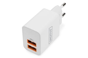 Digitus USB-Ladegerät mit 2 x USB-A-Anschlüssen, 15,5 W