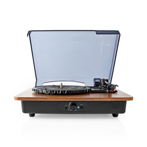 Nedis TURN200BN Turntable Platter Belt-driven Turntable Black, Brown Manual