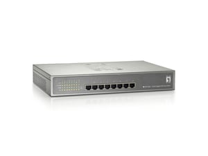 LevelOne GEP-0821 przełącznik sieciowy Gigabit Ethernet (10/100/1000) Obsługa PoE Szary