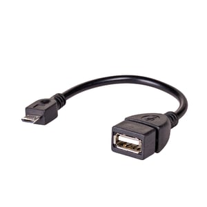 Akyga AK-AD-09 USB 2.0 Cable, 0.15 m, USB A to Micro-USB B, Black