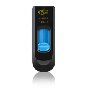 Team Group C145 16 GB USB Flash Drive, USB Type-A 3.2 Gen 1 (3.1 Gen 1), Black, Blue