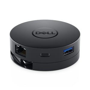DELL DA300 Kabelgebundenes USB 3.2 Gen 2 (3.1 Gen 2) Typ-C Schwarz