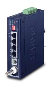 PLANET IP30 Industrial Gigabit Ethernet Netzwerk-Sender und -Empfänger Blau