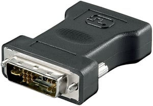 Microconnect MONJK Adapter für DVI-I- und VGA-Kabel, schwarz